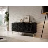 Cama Meble HOLE cómoda 152x42,5x74,5 cm, negro mate