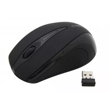 ¿Cableado? No – Ratón inalámbrico RF ESPERANZA EM101K, ambidiestro, 1000 DPI, receptor nano USB 2,4 GHz, negro