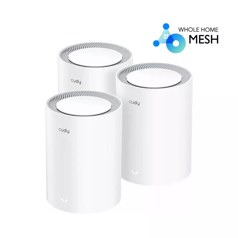 Cudy M1800 pack de 3 dual-band (2,4 GHz / 5 GHz) Wi-Fi 6 (802.11ax) blanco 1 interno