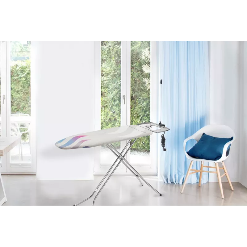 Funda de tabla de planchar VILEDA Total Reflect azul gris blanco para tablas de planchar 1300 x 450 mm