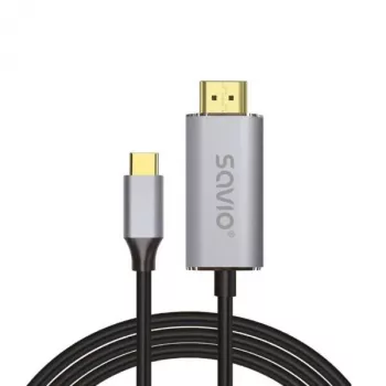 Cable USB-C a HDMI SAVIO CL-199, 2 m de longitud, para salida de vídeo/audio