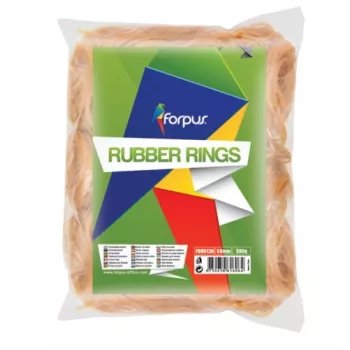 Gomas elásticas FORPUS Ø 60 mm, color natural, paquete de 500 g, 60% de caucho