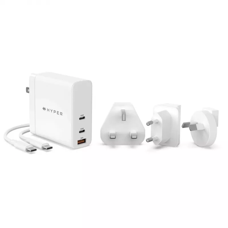 HYPER HJG140WW Cargador para dispositivos móviles Universal Blanco AC Carga rápida Interior