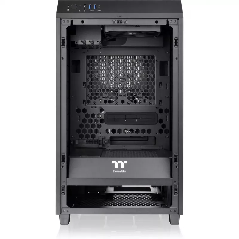 The Tower 200, caja de torre negra, cristal templado