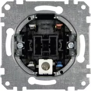 Interruptor basculante Merten MEG3106-0000 — 1P, metálico, 250 V AC, 10 A