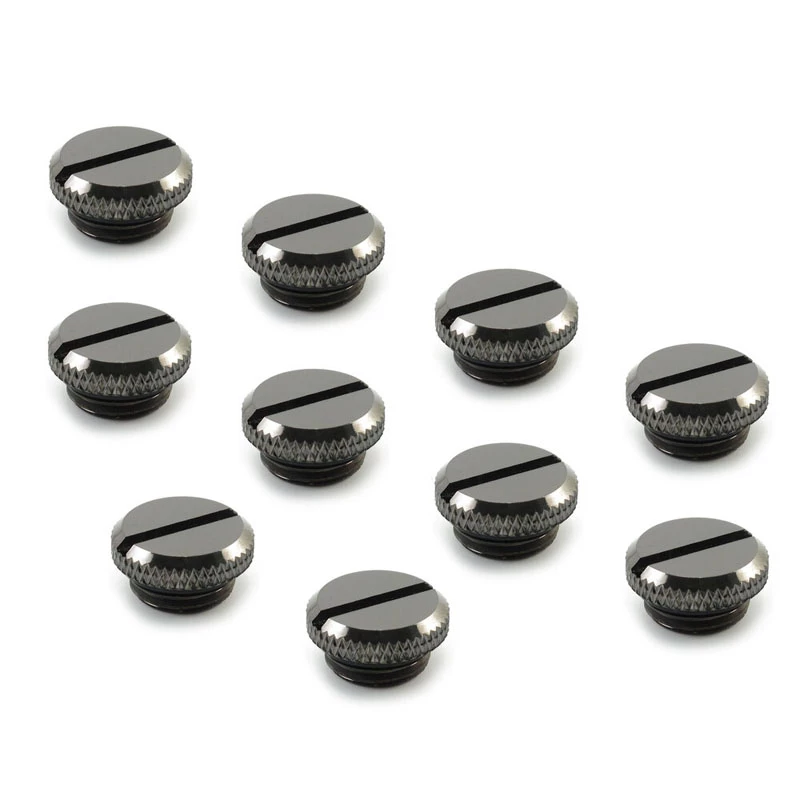 Tornillo de cierre con rosca XSPC G1/4 inch V2, pack de 10 – negro cromado