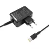 Qoltec 51035 adaptador de corriente para Lenovo 45 W, 20 V 2,25 A, Slim tip+pin, para interior, negro