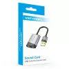Vention tarjeta de sonido externa USB 0,15M gris metal tipo