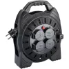 Tambor de cable Hazet 161N-3D, 10,00 m cable, negro, alargador eléctrico portátil