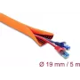 Espiral protectora de cables autoadhesiva de doble capa 5 m x 19 mm DELOCK 19028 naranja