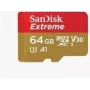 SanDisk Extreme - tarjeta de memoria flash (adaptador microSDXC a SD incluido) - 64 GB - A2 / Video Class V30 / UHS-I U3 / Class10 - microSDXC UHS-I (SDSQXA2-064G-GN6AA)