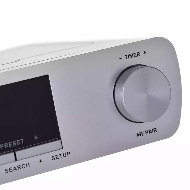 Radio de cocina BLAUPUNKT KR14BT con Bluetooth, FM, indicador LED, 2x0.8W, red/batería, gris