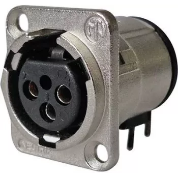 Accesorio de conectividad Neutrik NC3FD-H-0 plateado