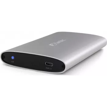 FANTEC ALU-25U31 Carcasa de aluminio 2,5 USB 3.2 para HDD/SSD SATA, plateado
