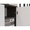ESTANTERÍA CERRADA OLIV 2D, ANTRACITA/Blanco SET