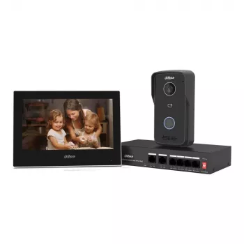 Videoportero DAHUA KTP03 monitor de 7 pulgadas, conexión de 2 hilos, PoE, 1024x600, cámara de 2-MP