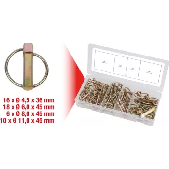 Juego de pasadores de tensión ks tools 970.0550 — 50 uds., varios diámetros y longitudes