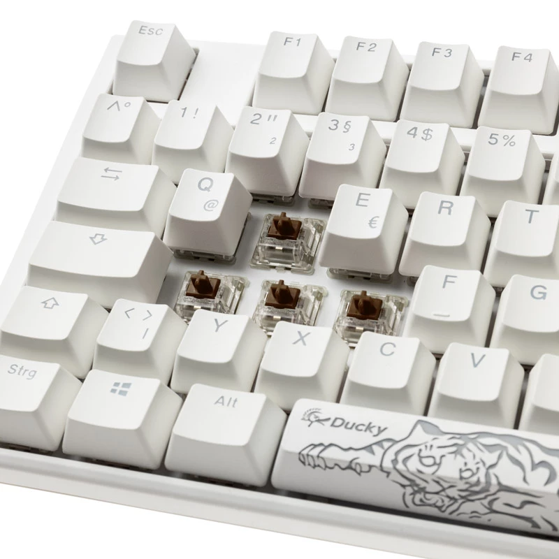 Ducky One 3 Classic Pure Blanco TKL Gaming RGB LED - Teclado MX-Brown USB Alemán Blanco (DKON2187ST-BDEPDPWWWSC1)