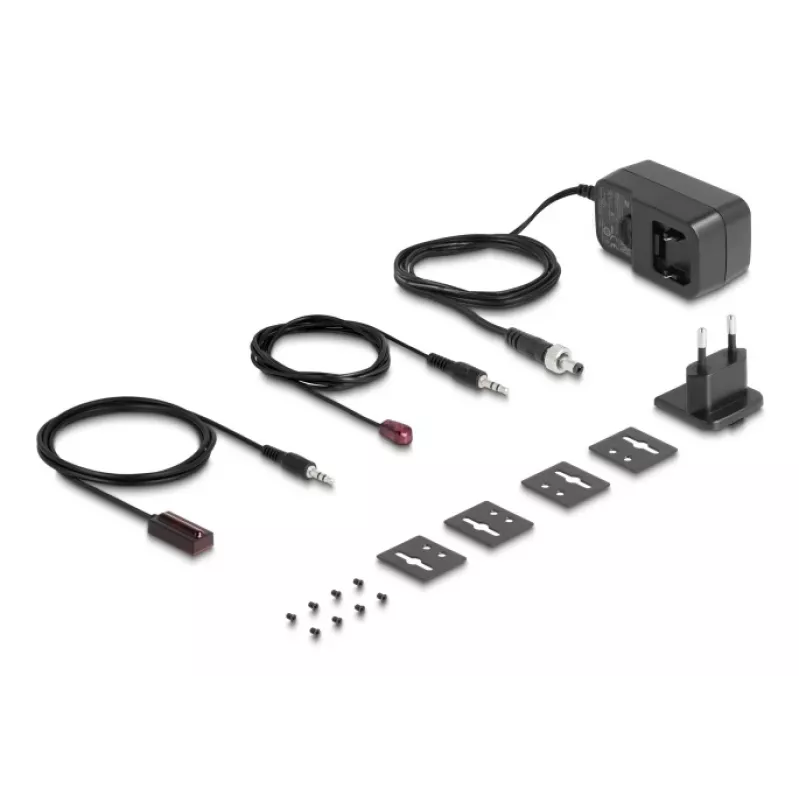 Set transmisor y receptor AV DELOCK 65955 — Extensor HDMI Cat6/Cat6a, hasta 3840×2160, con cable, alimentación Micro-USB-B