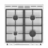 Cocina de gas independiente Gorenje GG6A10WFFM, blanca, encimera de 4 fuegos, horno de gas de 72 L, mandos frontales