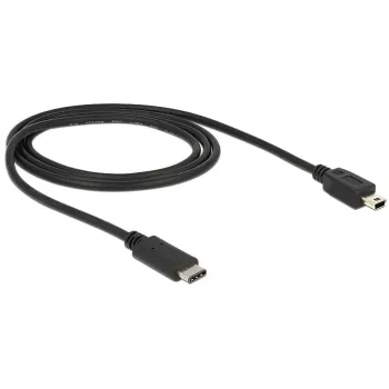 Cable USB DeLOCK 83603 USB 2.0 1 m USB C Mini-USB B negro