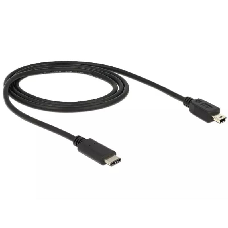 Cable USB DeLOCK 83603 USB 2.0 1 m USB C Mini-USB B negro