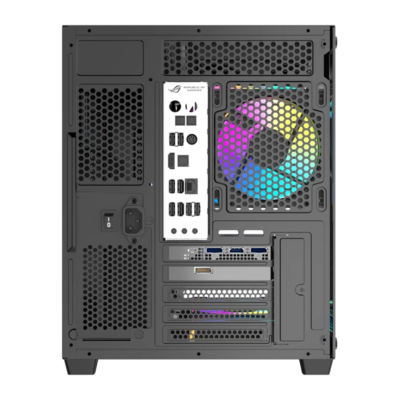 Caja de PC DarkFlash B275 PRO (negra) con 6 ventiladores preinstalados