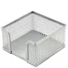 Caja de notas Forpus, 9,5 x 9,5 cm, plata, metal perforado 1005-007