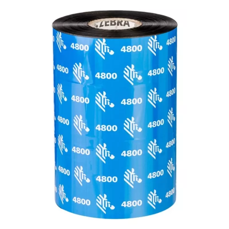 Zebra 4800 cinta de transferencia térmica resina Performance 450 m negra
