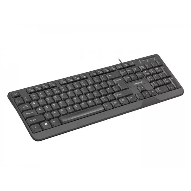 Teclado NATEC TROUT SLIM USB, distribución US, negro