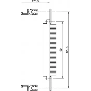 SCHROFF Perfiles planos 84HP DIN41612 (4 uds./kit) - Accesorio para rack (20822048)