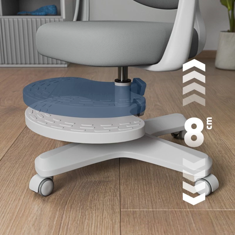 Silla de oficina giratoria mark adler Junior 4.6 gris — silla de trabajo ergonómica compacta