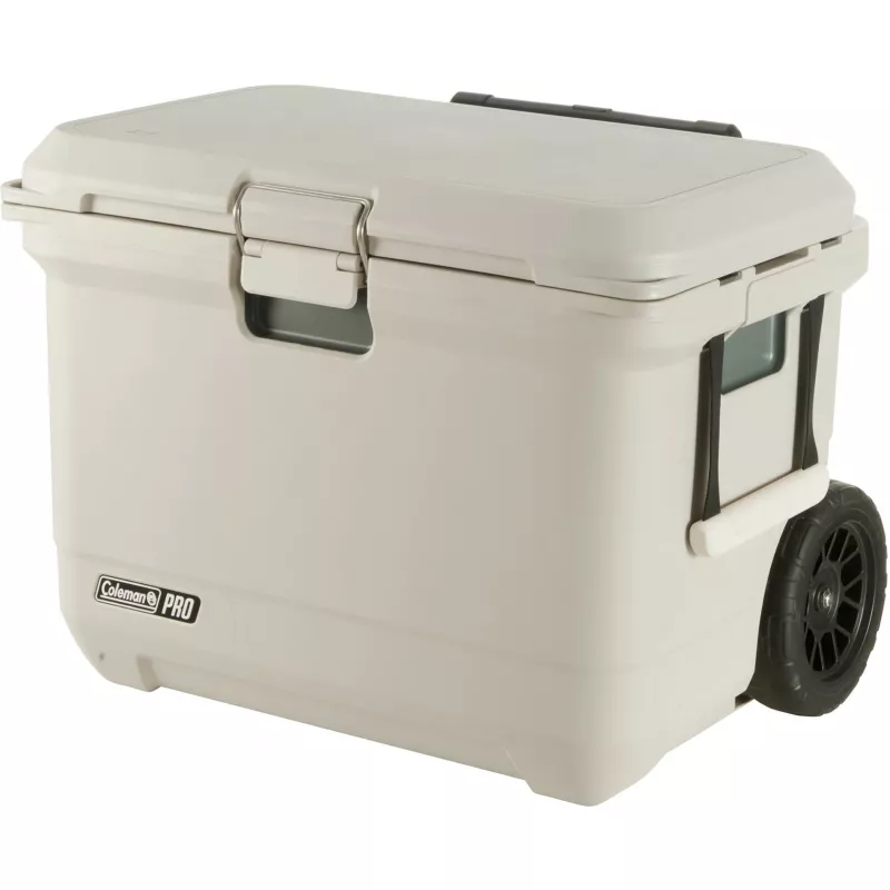 Nevera portátil con ruedas Coleman Pro 55QT blanca 52L 120h