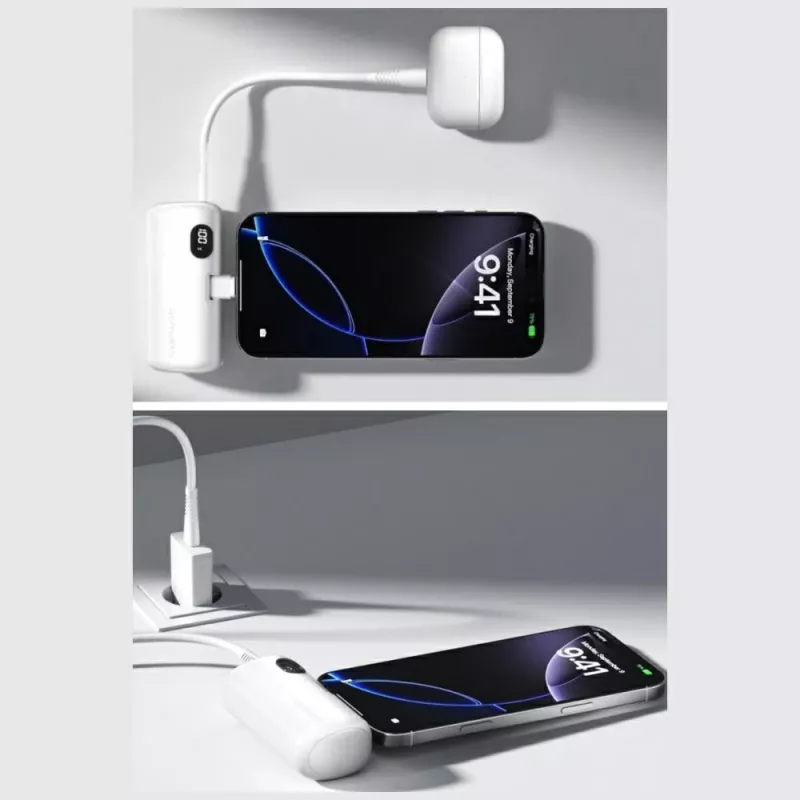 Batería externa 4smarts 541657 5000 mAh Li-Ion blanca USB-C 2 conectores PD 2.0 PPS Quick Charge 3.0 3,63 V