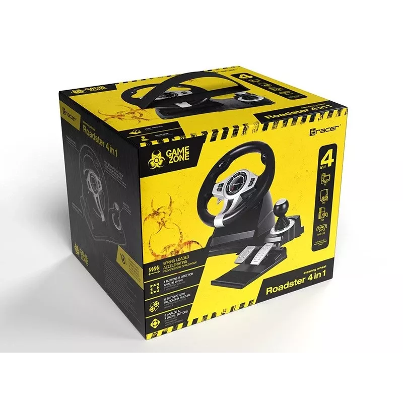 Tracer TRAJOY46524 Mando de juegos negro Volante + Pedales PlayStation 4, Playstation 3