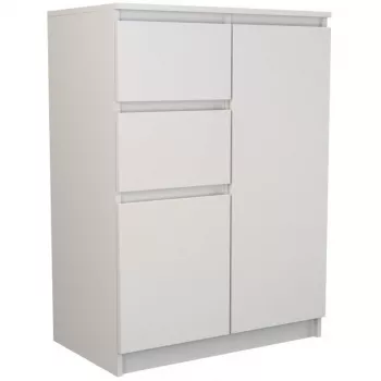 Cómoda Top e Shop 2D2S BIEL — 2 cajones, blanco, 700×400×970 mm, aglomerado