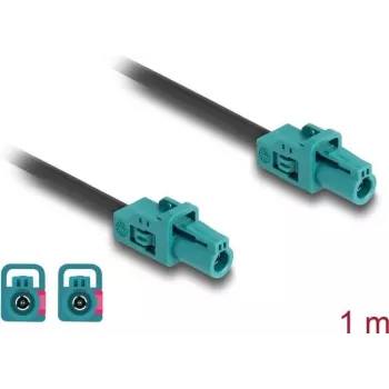 Cable coaxial DeLOCK 90128 1 m Mini FAKRA Z Aqua negro