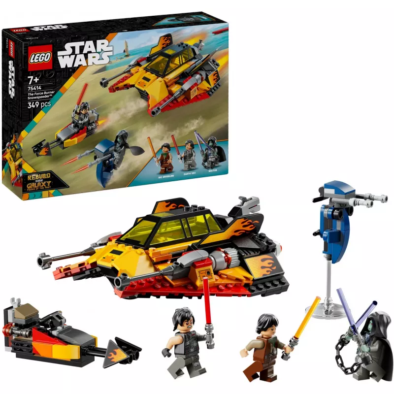LEGO Star Wars Flame Speeder 75414 set de vehículo de nieve – 349 piezas, 3 minifiguras, edad 7+