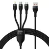 Cable USB Baseus SUP0003351 1,2 m USB A USB C/Micro USB-A/Lightning negro