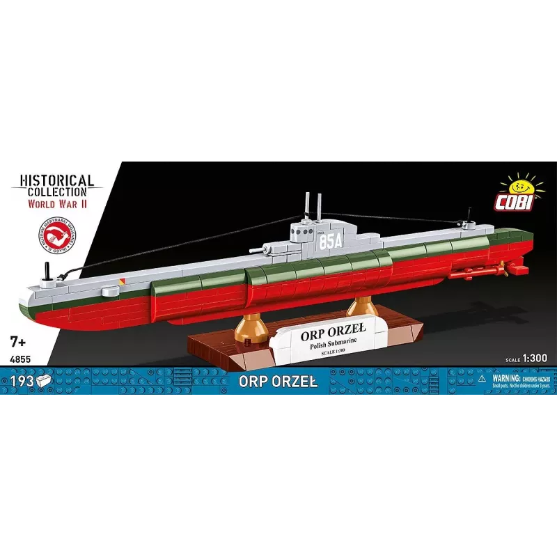 Set de construcción Cobi ORP Orzeł 193 bloques modelo de barco para montar