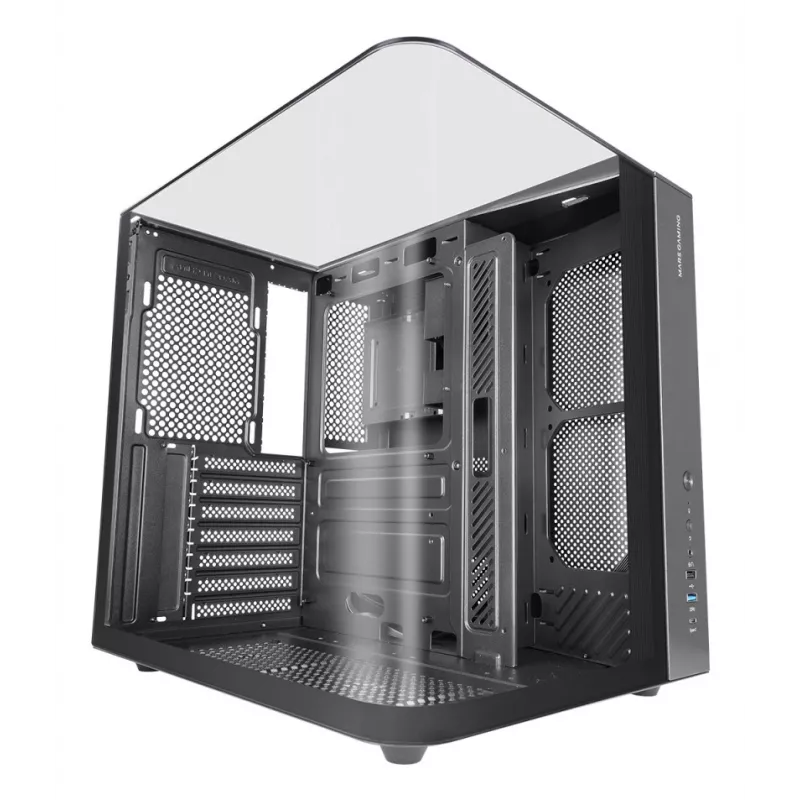 Caja de PC semitorre TACENS Mars Gaming MC-INFINIOLITE, negra, cristal templado, compatible con ATX/Micro-ATX/Mini-ITX, ventilador de 120 mm