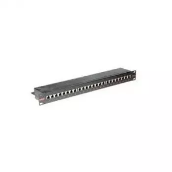 Panel de parcheo ROLINE Cat.6/Class E 19 pulgadas 24 puertos STP negro