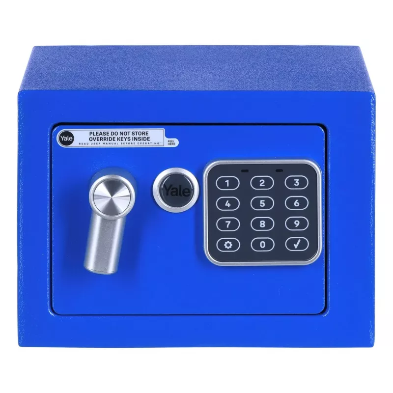 Caja fuerte de pie Yale YSV/170/DB2/B acero azul, cerradura de combinación, 3,8 l, montaje en suelo/pared