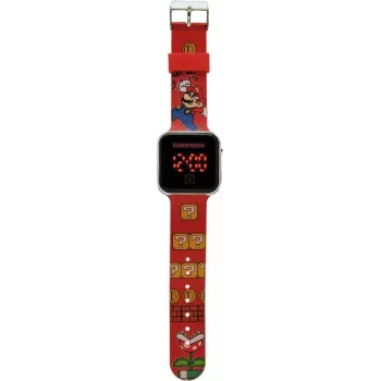 Reloj de pulsera Kids Euroswan LED Super Mario rojo reloj infantil digital con pantalla LED