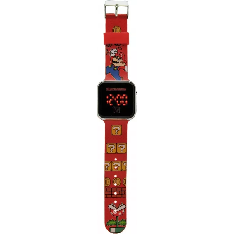 Reloj de pulsera Kids Euroswan LED Super Mario rojo reloj infantil digital con pantalla LED