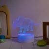 Lámpara LED de mesa MANTA SNL117RGB decoración de luz RGB 3D dinosaurio