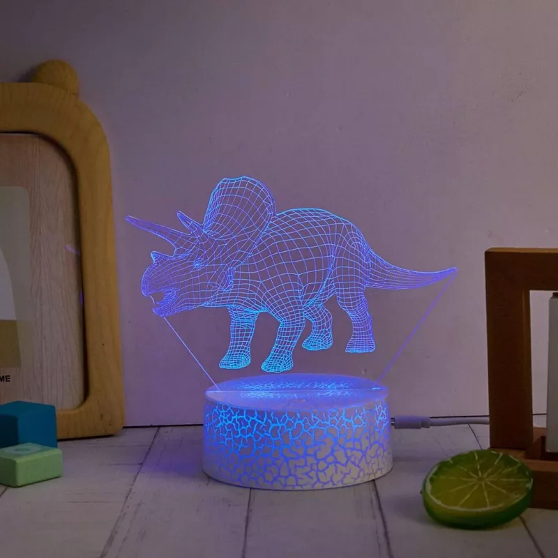 Lámpara LED de mesa MANTA SNL117RGB decoración de luz RGB 3D dinosaurio