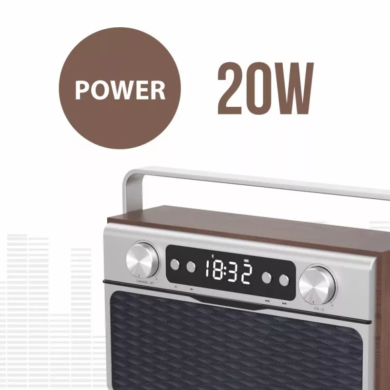 Radio portátil MANTA RDI917PRO con Bluetooth y reproducción USB