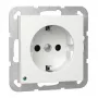 Lámpara LED SCHUKO de pared/techo de Gira modelo 417003 con toma de corriente Schuko integrada