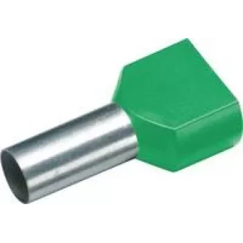 Terminal de empalme doble Cimco 187727 6 mm² parcialmente aislado verde 100 uds. (187727)